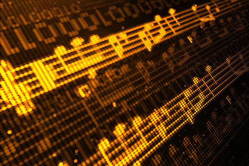 Digital-looking image of music score